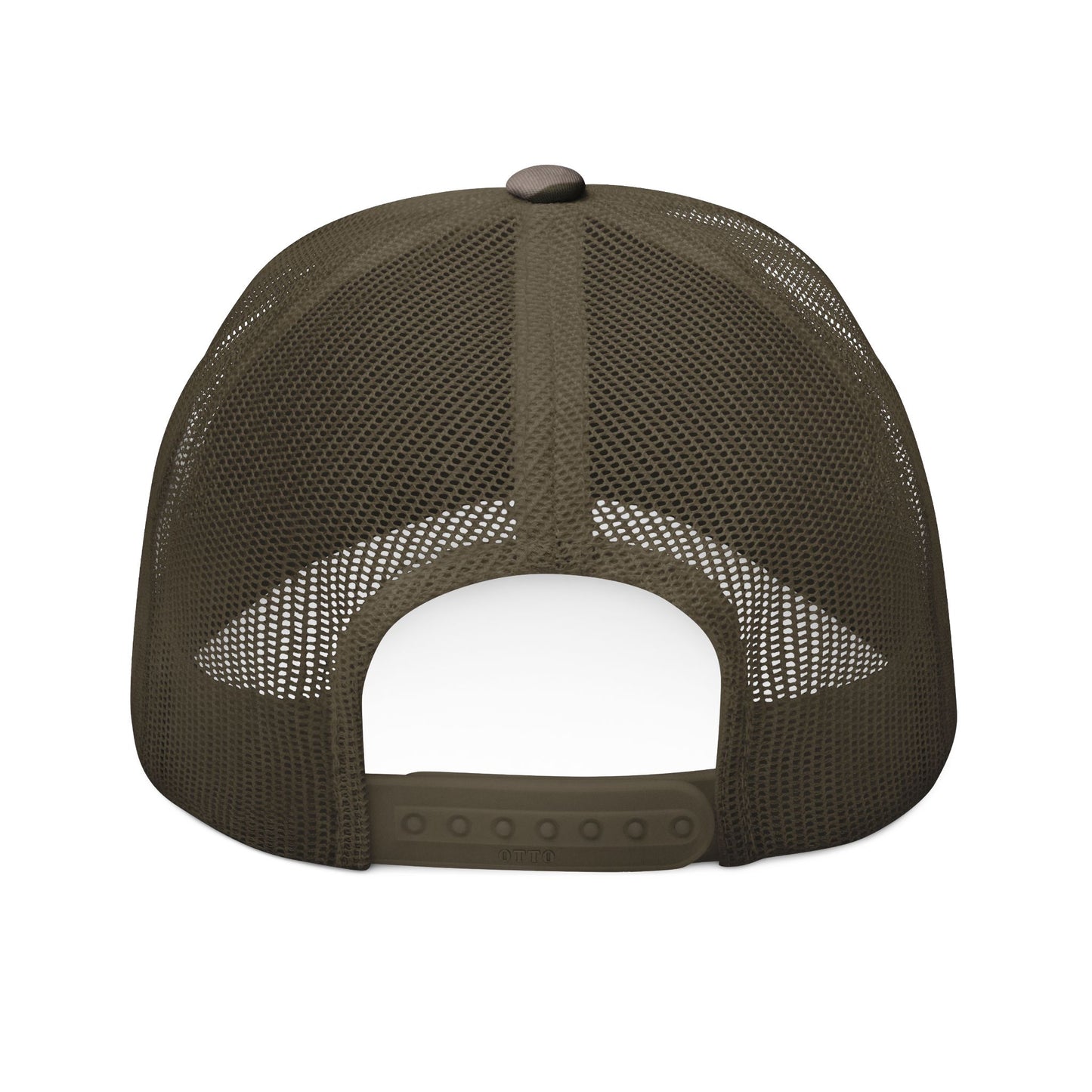 "axes not axes' camo trucker hat