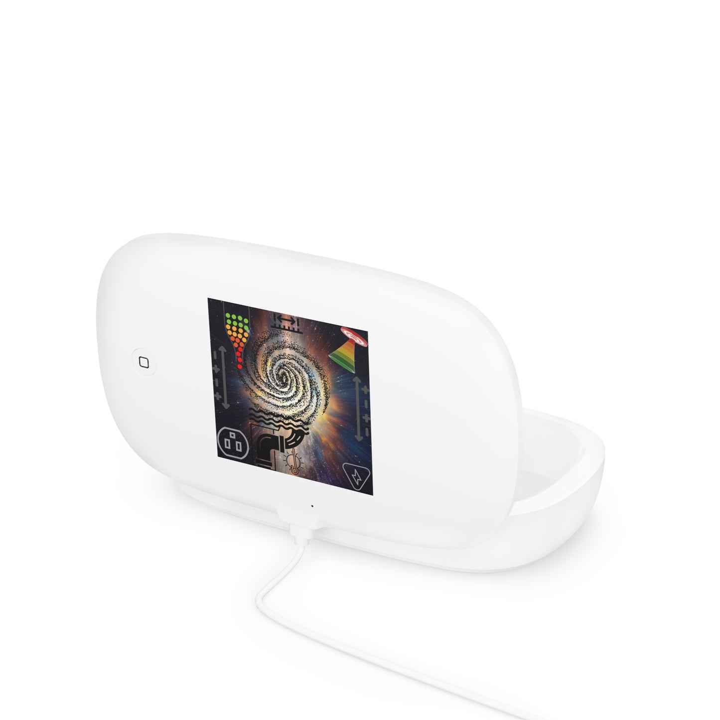 "UV Phone Sanitizer and Wireless Charging Pad"