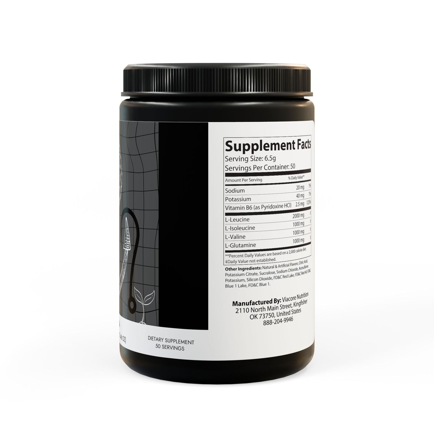 Grape BCAA Supplement (325g, 11.46oz, 50 servings)