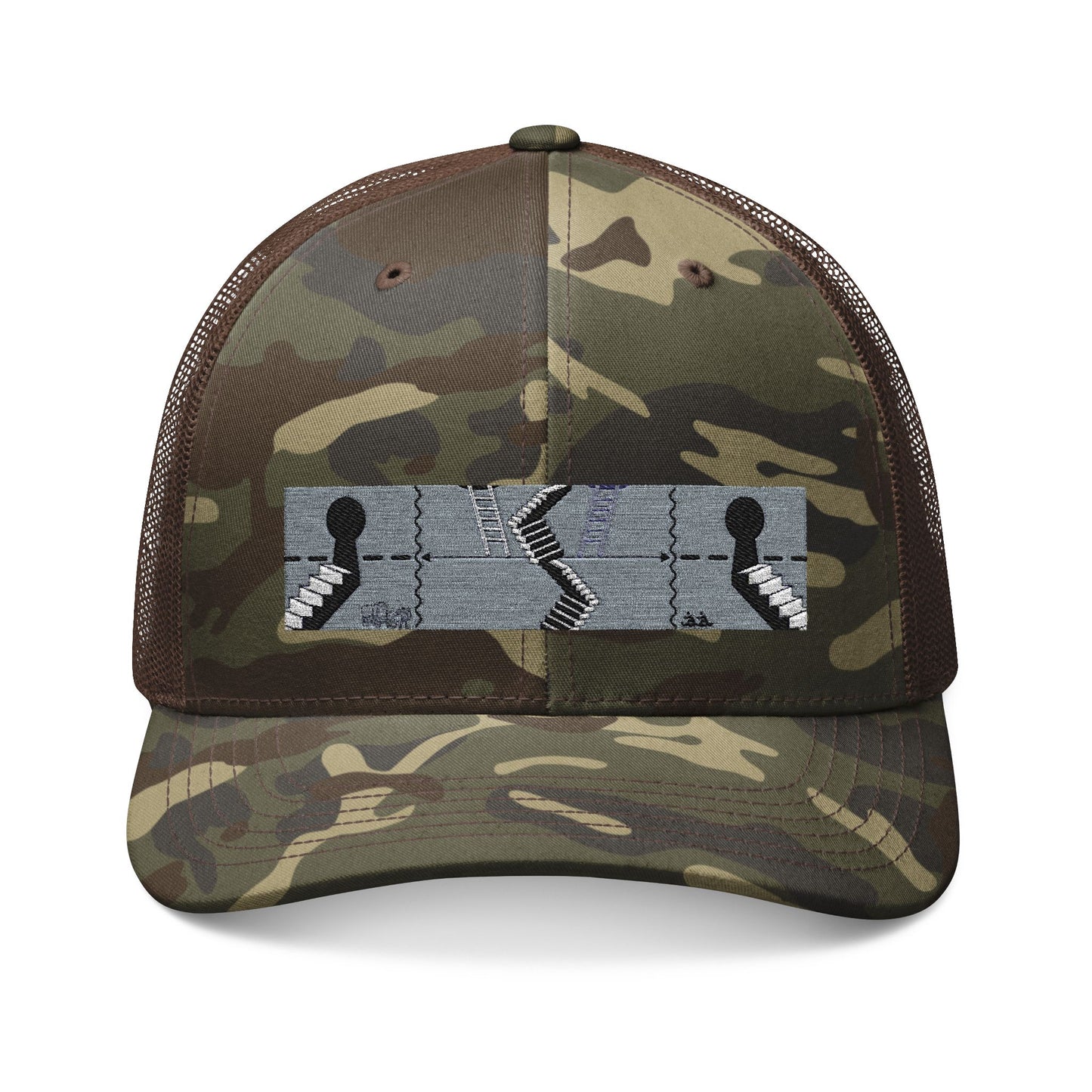 "axes not axes' camo trucker hat