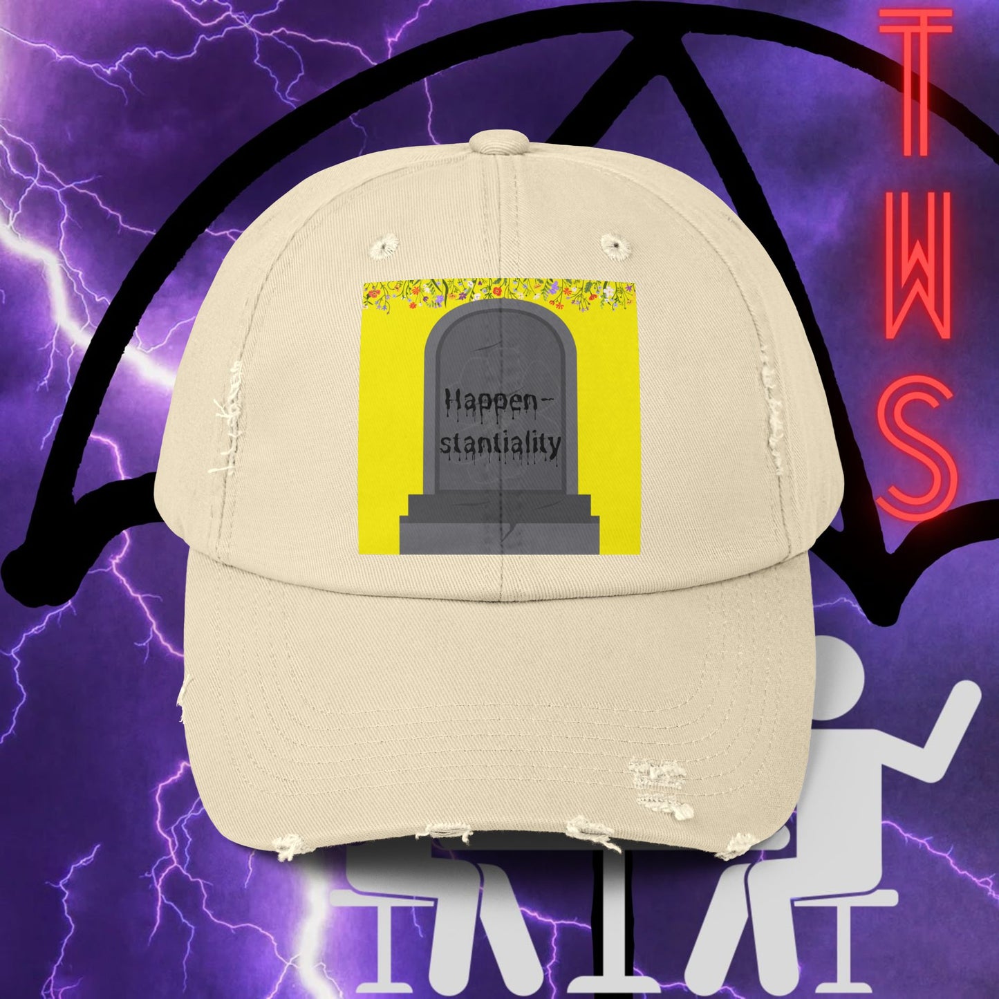 unisex distressed CAP