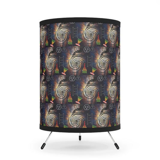 'Big Bangs' Tripod Lamp with High-Res Printed Shade